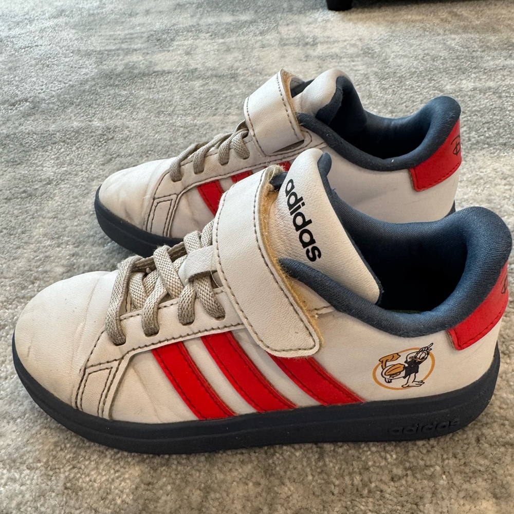 Adidas Mickey Mouse Grand Court Tennis Sneaker with Donald Duck